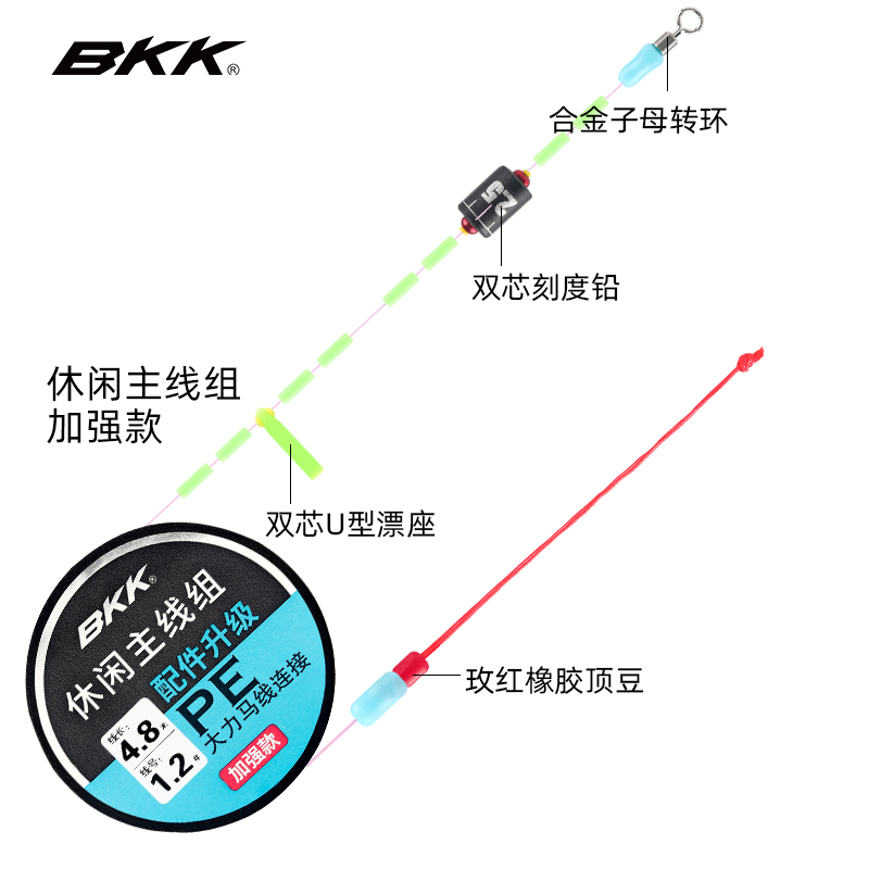 BKK休闲加强版主线组纯手工精绑鱼线成品主线组绑好套装 户外/登山/野营/旅行用品 线组 原图主图