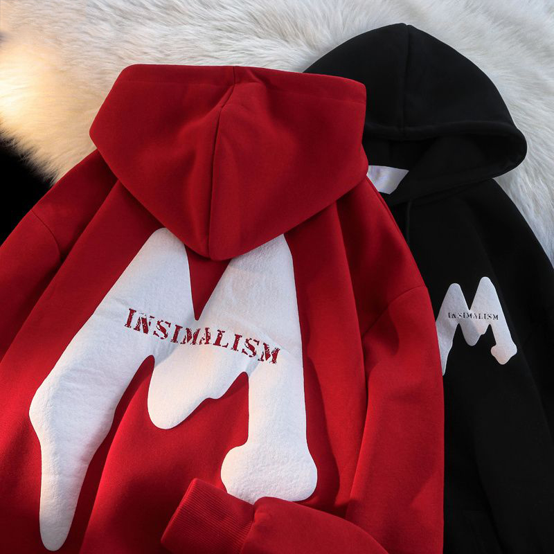 秋冬季聚群韩版宽松连帽卫衣