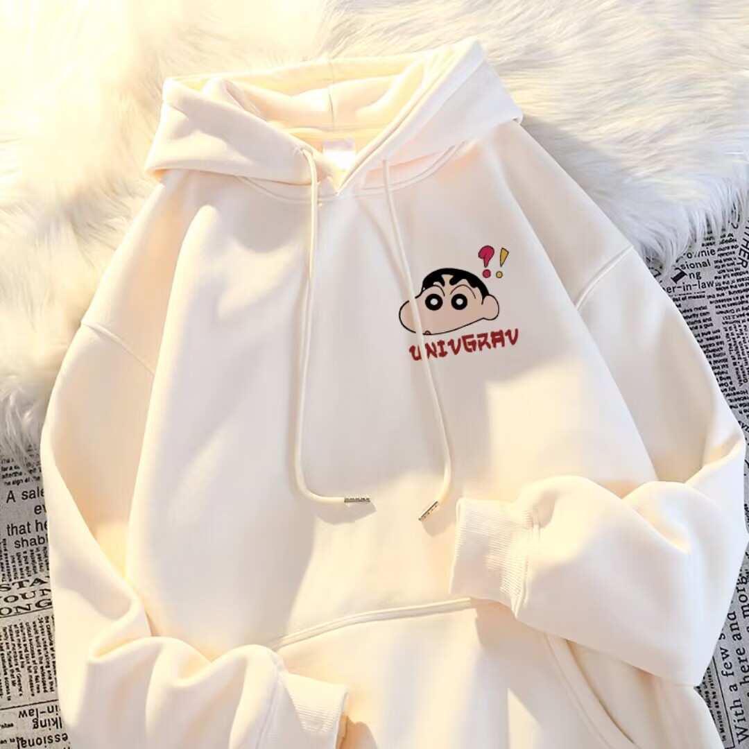 银狐绒聚群韩版宽松连帽卫衣