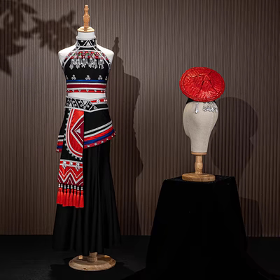 定制原版傣族花腰舞蹈服装《般般入画》 女子艺考演出服装考级服