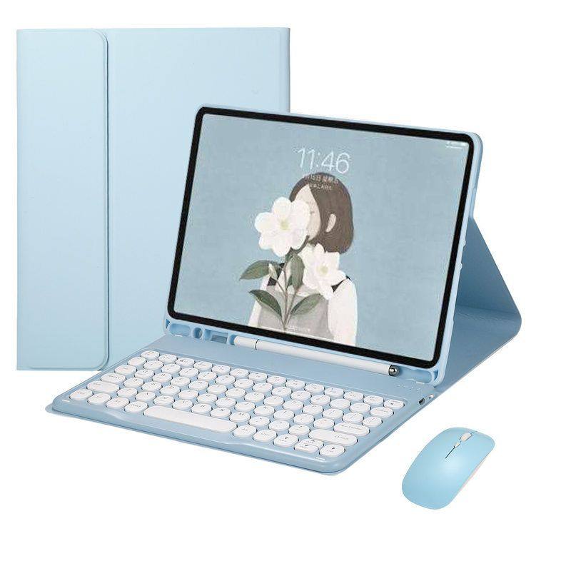 适用iPad Mini6保护套瑞士法语蓝牙键盘10.2tpu软壳笔槽9皮套