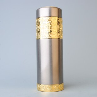 特价龙行天下中式复古风商务真空保温杯350ml手提礼盒包装重手感