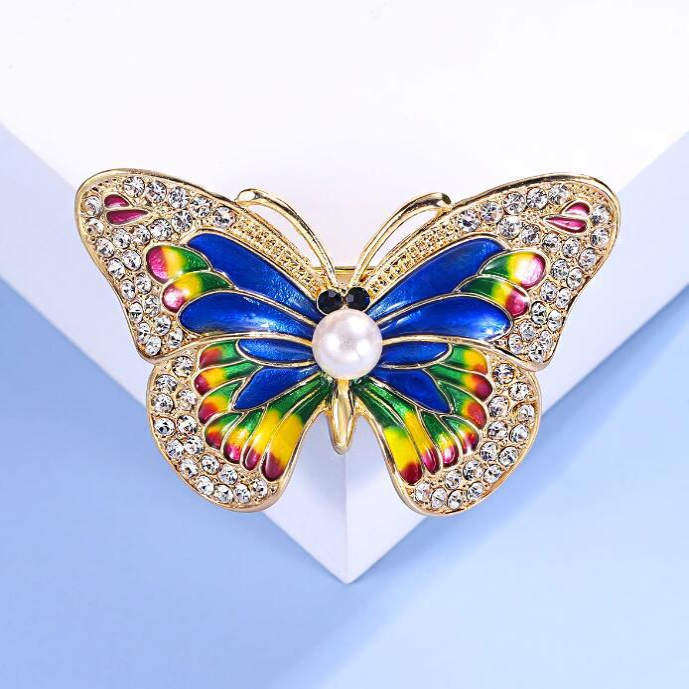 新款复古气质时尚蝴蝶珐琅珍珠滴油胸针胸花高档昆虫别针西装配饰,饰品/流行首饰/时尚饰品新,胸针,淘宝优惠券,粉丝福利购,淘宝优惠卷