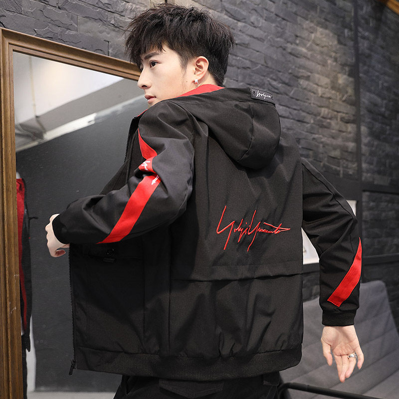 2019秋季男士外套新款韩版潮流休闲宽松衣服学生春秋连帽工装夹克在类目 男装, 夹克中 - 来自Buy2taobao.com提供专业的淘宝代购服务