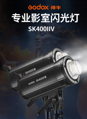 godox神牛SK400IIV四代摄影灯400w摄影棚闪光灯室内拍照柔光灯静物拍摄内置X系统