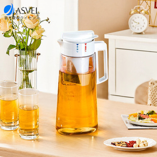 带茶漏耐高温塑料密封茶水壶 日本ASVEL冷水壶 大容量家用果汁壶