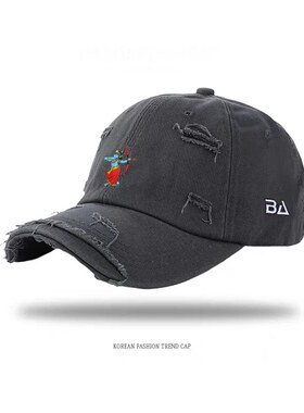 New Bcfauae NB官方正品破洞风遮阳休闲鸭舌帽男女情侣款棒球帽