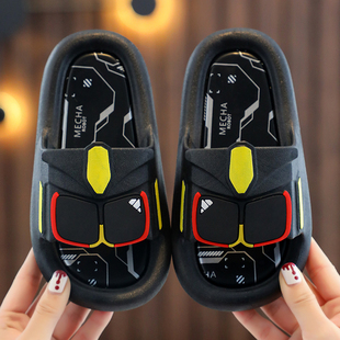 男童拖鞋夏墨镜人新款室内居家软底防滑小男孩浴室洗澡儿童凉拖鞋