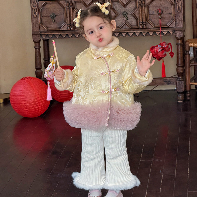 女童汉服过年拜年服冬季儿童国风新中式唐装宝宝周岁礼服冬装套装,童装/婴儿装/亲子装,汉服,淘宝优惠券,粉丝福利购,淘宝优惠卷