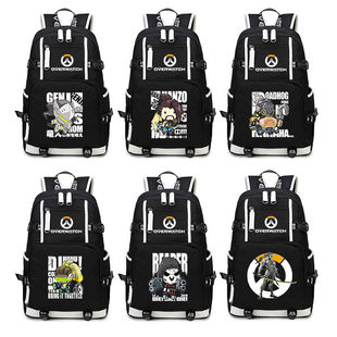守望先锋书包屁股源氏半藏死神麦克雷网游双肩背小学生初高中校园