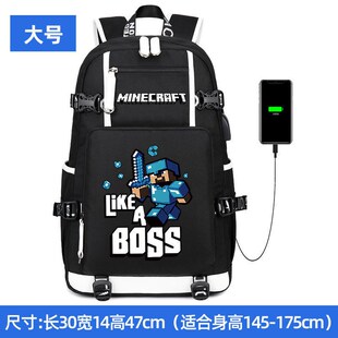 tnt麦块大容量双肩包我的世界小学生书包男三到六年级初中生背包