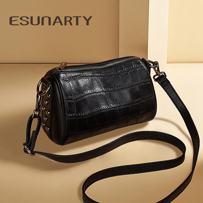 ESUNARTY高级感软皮妈妈包斜挎包图片