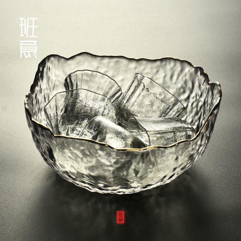 班意锤纹玻璃茶洗杯笔洗水洗碗水盂大号手工日式茶具茶道配件果盘,餐饮具,茶道/零配,淘宝优惠券,粉丝福利购,淘宝优惠卷