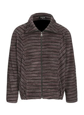 TZ killer Hoodie Jacket条纹裁剪卫衣外套 立领抽绳调节宽松上衣