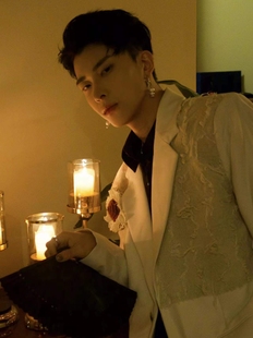 西装 killer 男女宽松长袖 外套 复古做旧玫瑰花朵肌理西服