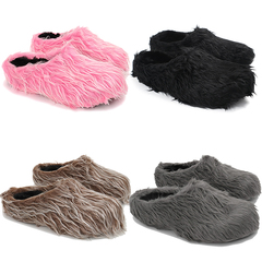 【TZ killer】Plush毛绒流苏厚底彩色通勤增高拖鞋男女秋冬套脚鞋