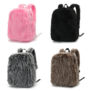 特价 killer 限时优惠 毛绒流苏双肩背包 通勤书包 男女同款