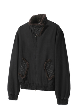 TZ killer Double Colla 毛绒立领翻领夹克 美式复古洗水秋冬棉服