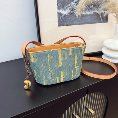 LAOYJA超火小众洋气牛仔布元宝包