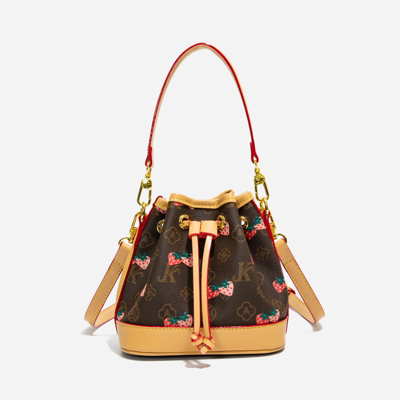 LAOYJA高级感小众草莓老花水桶包