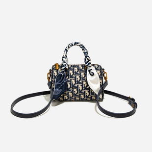 今年流行爆款包包女式2025新款超火刺绣老花枕头包百搭单肩斜挎包