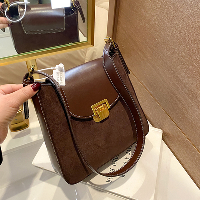 LAOYJA小众麂皮绒小众斜挎小方包