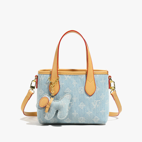 LAOYJA高级感小众牛仔布菜篮子包