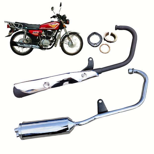 摩托车CG125款改装酷尚排气管适用宗申隆鑫大运珠江ZJ125消声器