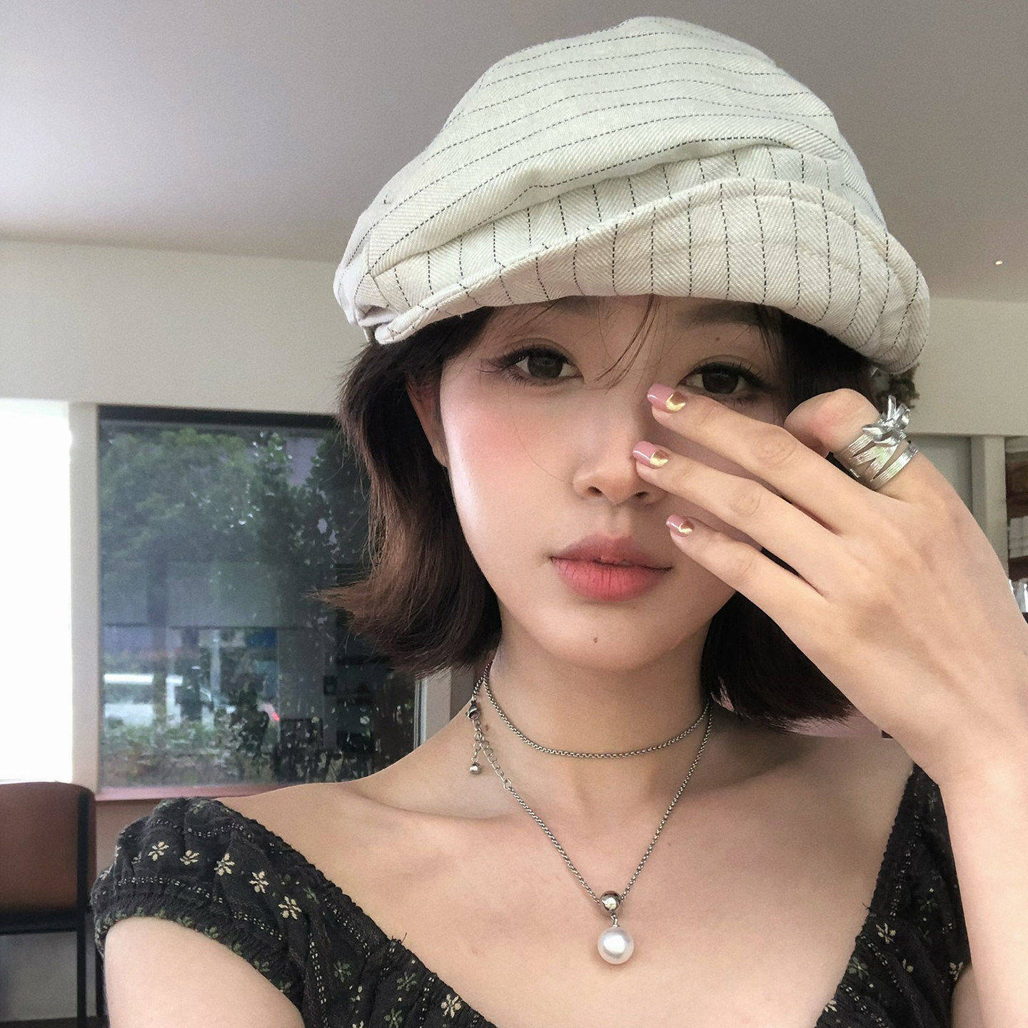 夏季日系复古女贝雷帽显脸小