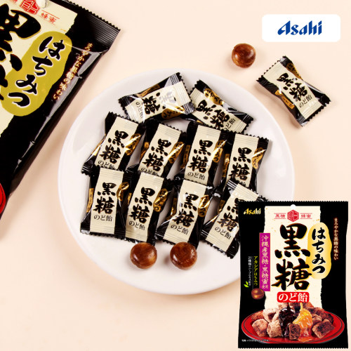 日本进口朝日黑糖蜂蜜草本润喉糖