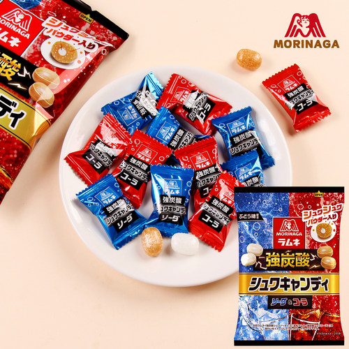 日本进口森永强碳酸汽水可乐硬糖