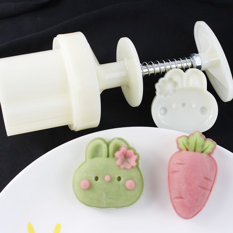 立体胡萝卜兔子辅食造型模具做绿豆冰糕的按压工具压花机器不粘50