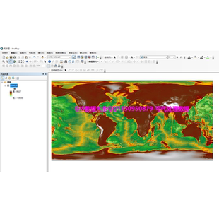 ArcGIS可打开 坡度坡向 全世界全球DEM高程地形数据 tiff栅格格式