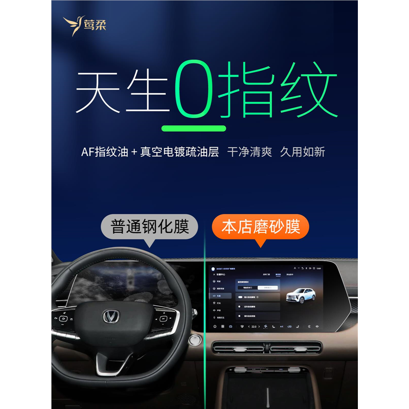 26款四代适用于长安CS55PLUS中控贴膜屏幕钢化膜车内装饰用品配件