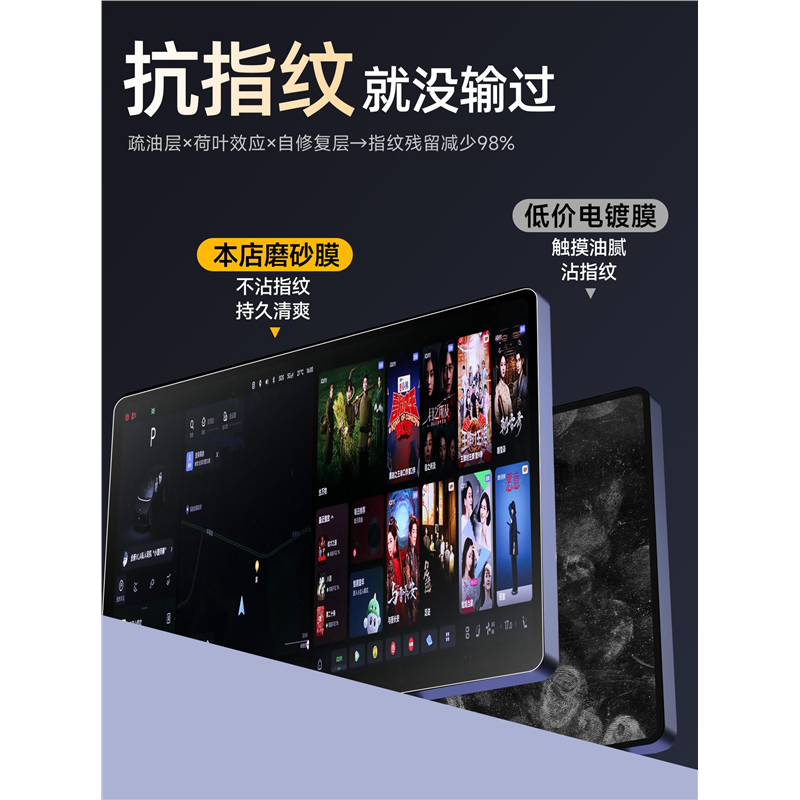 适用理想i6中控导航贴膜屏幕钢化膜车内装饰配件用品改装保护