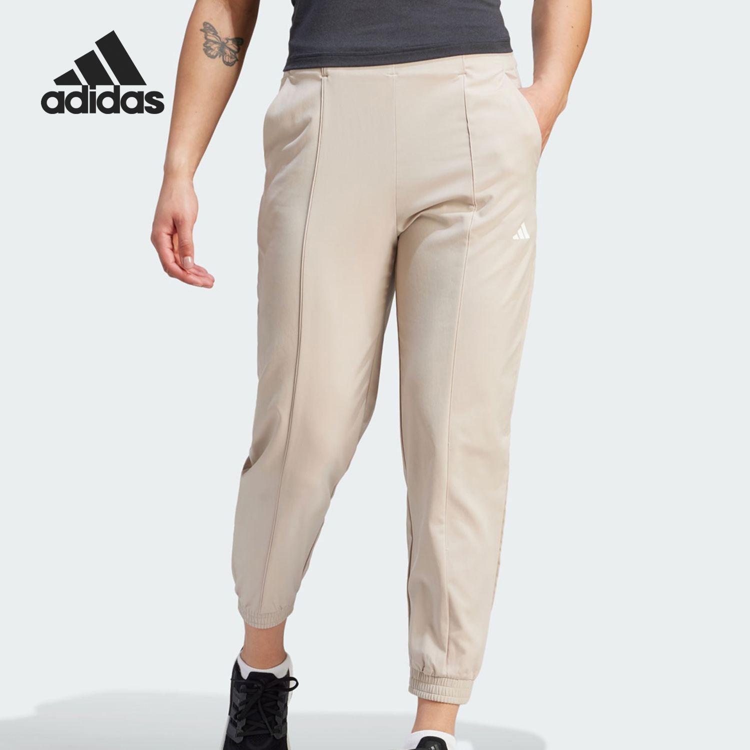 阿迪达斯女士运动训练长裤