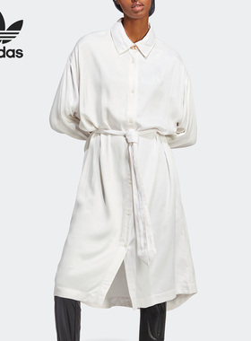 Adidas/阿迪达斯正品三叶草春季女子休闲长款翻领衬衫IB5791