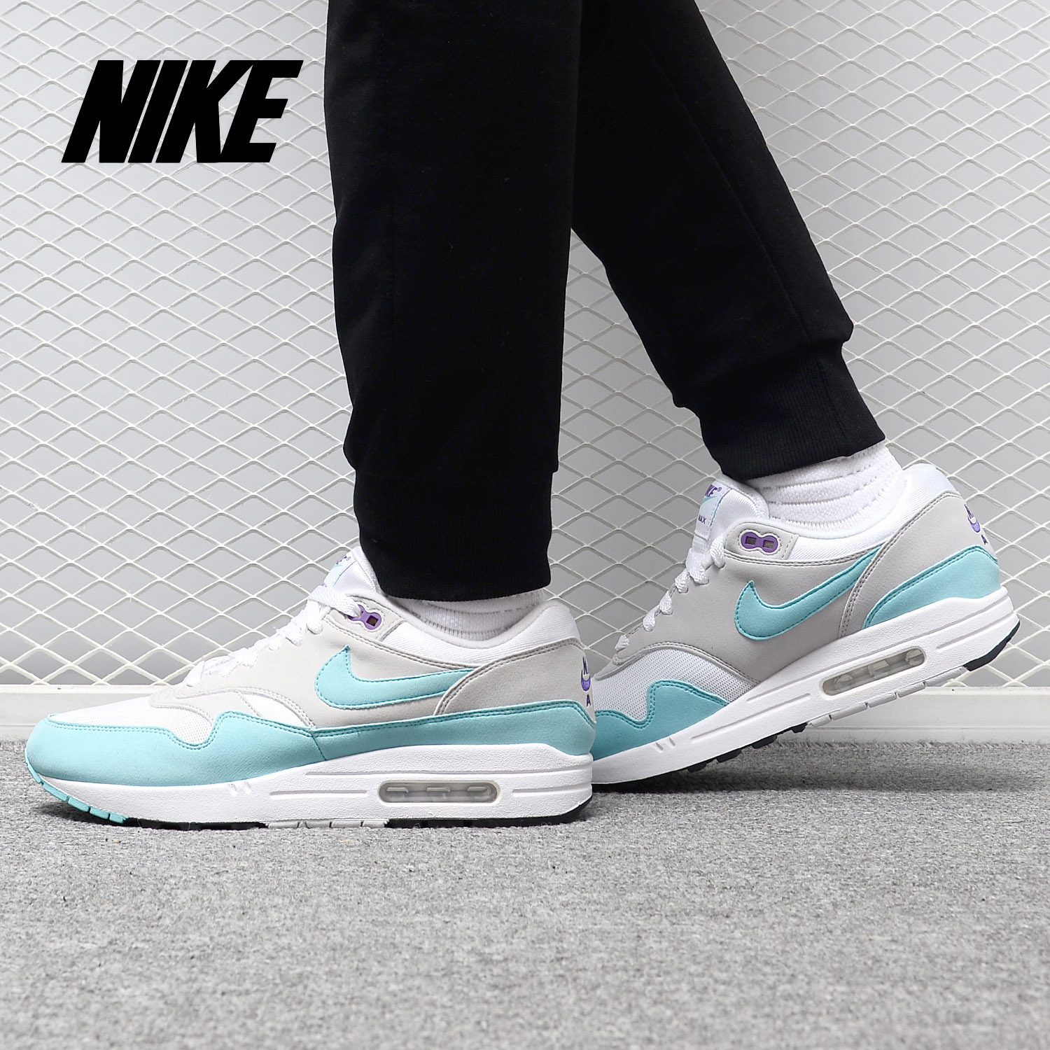Nike/耐克正品AIR MAX 1 ANNIVERSARY 男子元年白蓝跑步鞋 908375
