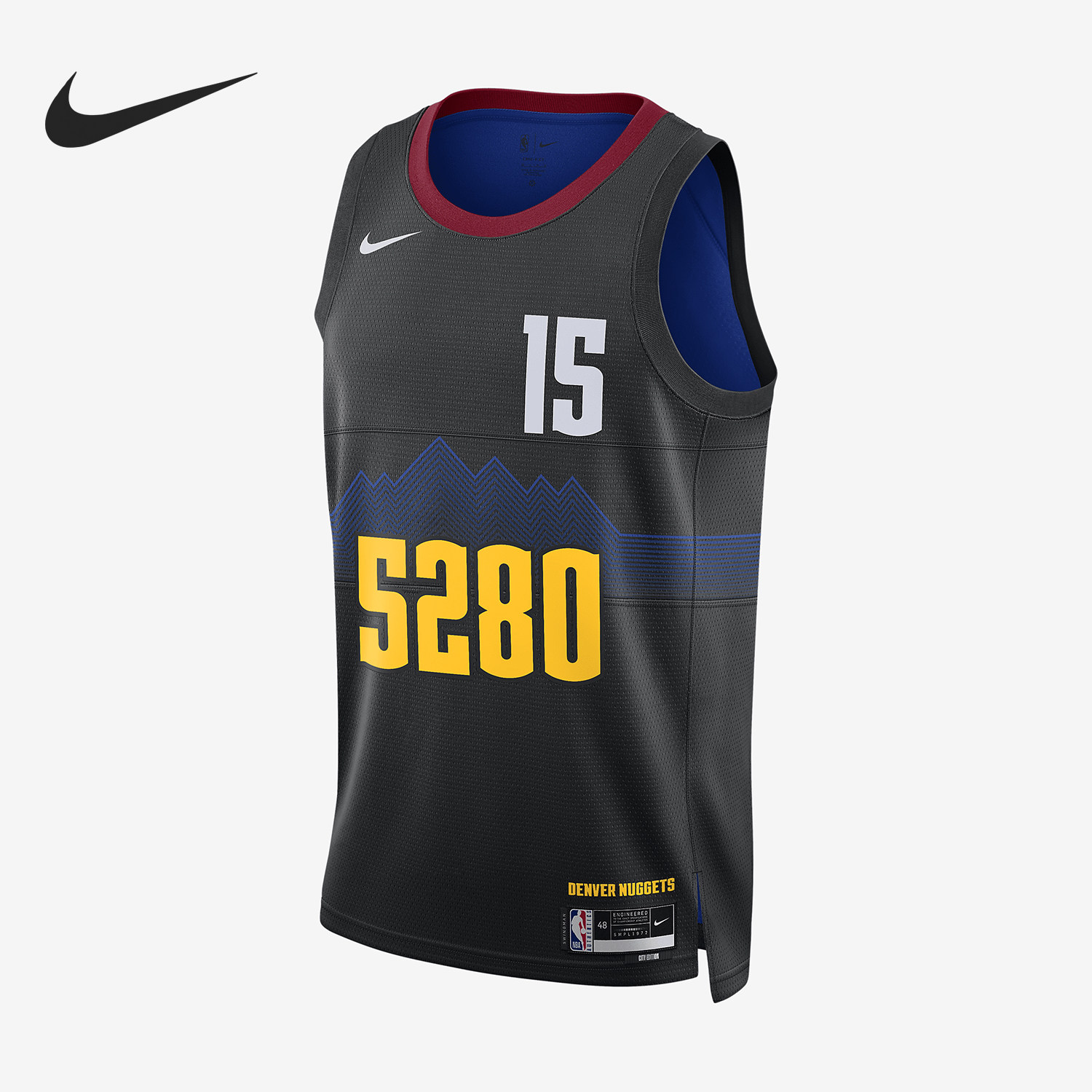 Nike/耐克正品丹佛掘金队男士圆领运动无袖球衣DX8500-011