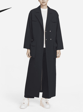 Nike/耐克正品春季新款女子休闲运动长款风衣外套DV8231-010