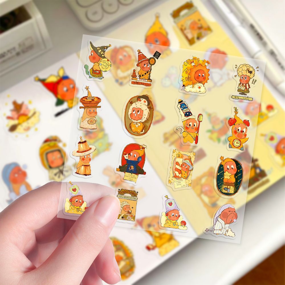 【升级透明款】327张泡泡玛特星星人贴画可爱卡通古早萌物收藏