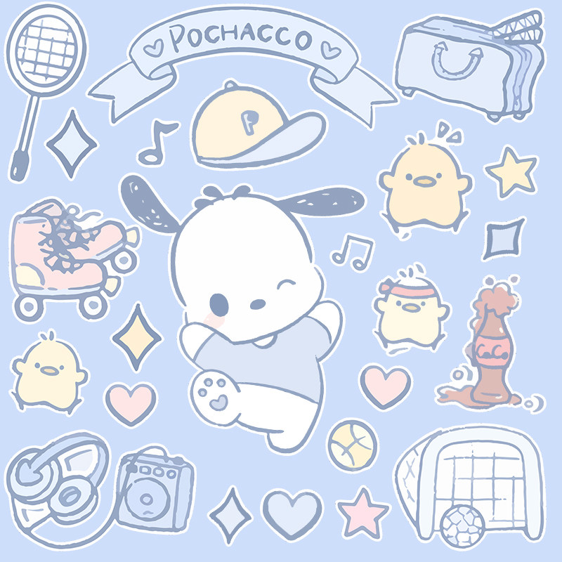 卡通可爱帕恰狗行李箱贴纸笔记本电脑水杯手帐装饰贴画防水ins风