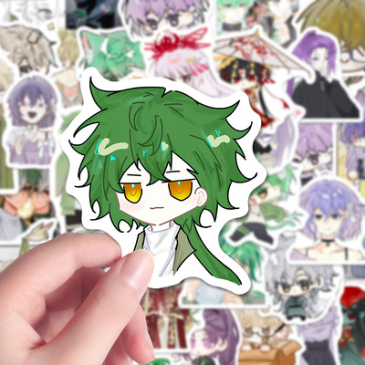 166张邪神同人贴纸墨然张清道王青周寒病院小队装饰diy手账贴画