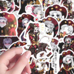 120张皮埃罗贴纸创意二次元怪胎马戏团搞怪人物周边diy手账贴画