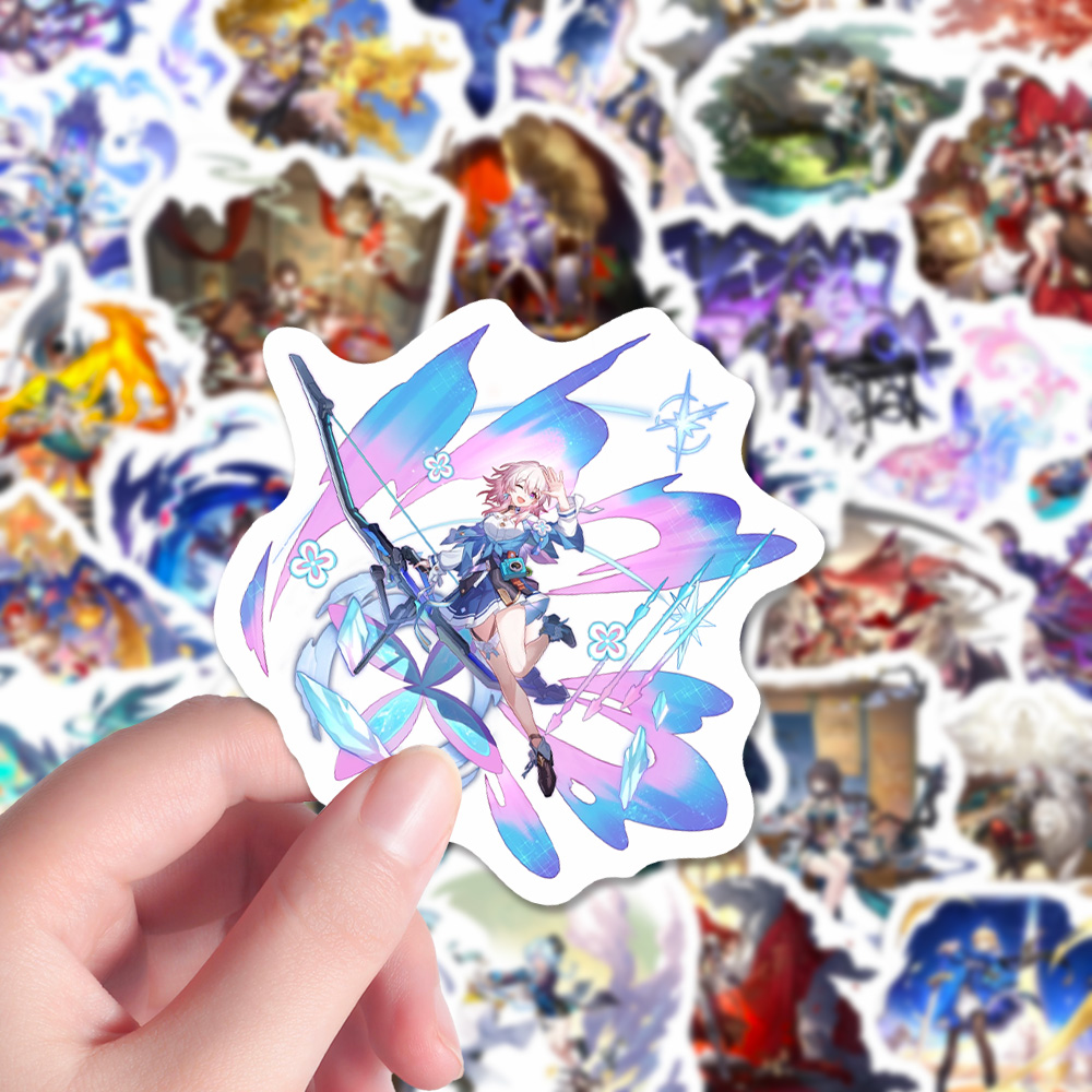 108张崩坏立绘贴纸二次元白厄丹恒那刻夏遐蝶人物周边贴画手账