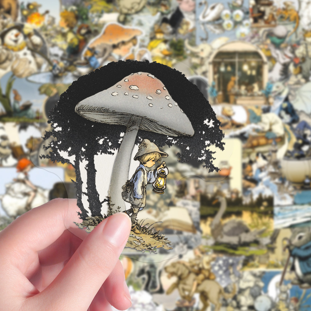 【透明款】240张童话世界复古贴纸ins创意卡通涂鸦装饰diy手账贴