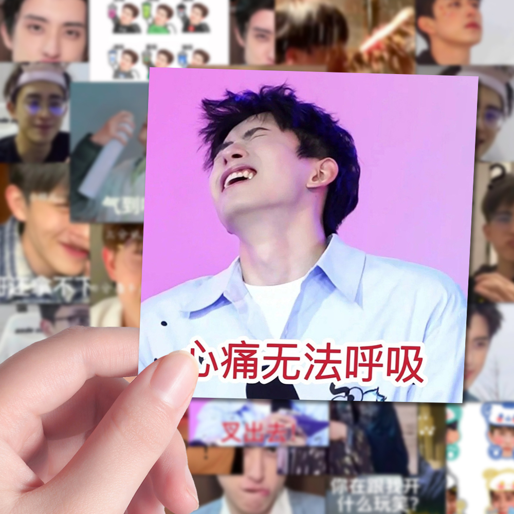96张敖瑞鹏抽象表情包贴纸创意趣味男明星梗图粉丝互黑周边贴画