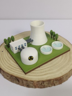 核电厂模型发电站核电站火电站模型摆件沙盘微缩场景模型