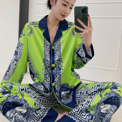 高级感冰丝睡衣女波西米亚风