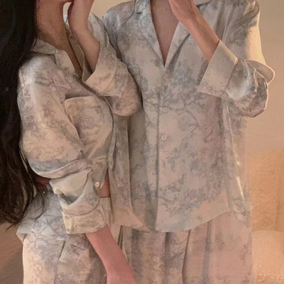 春秋新款冰丝睡衣女高级感长袖套